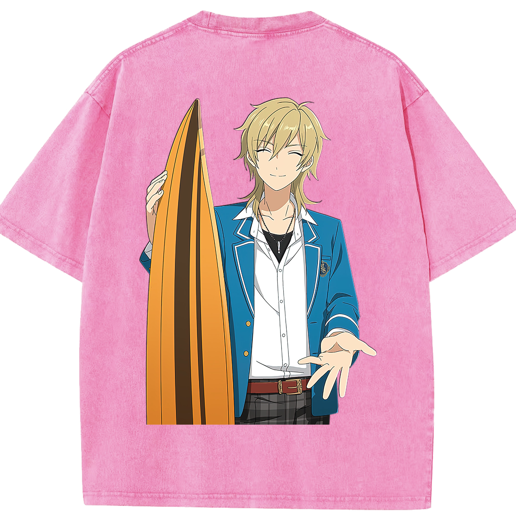 （画像用） あんさんぶるスターズ! Ensemble Stars 綿100% ヴィンテージ風 半袖Tシャツ（背面プリント）